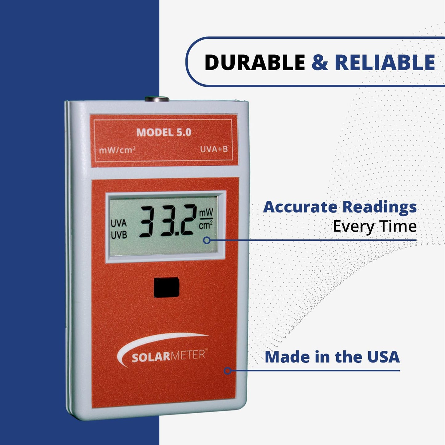 Solarmeter Model 5.0 – Digital UVA+B Light Meter for Curing Lamps, Eyewear Testing & Window Film Measurement