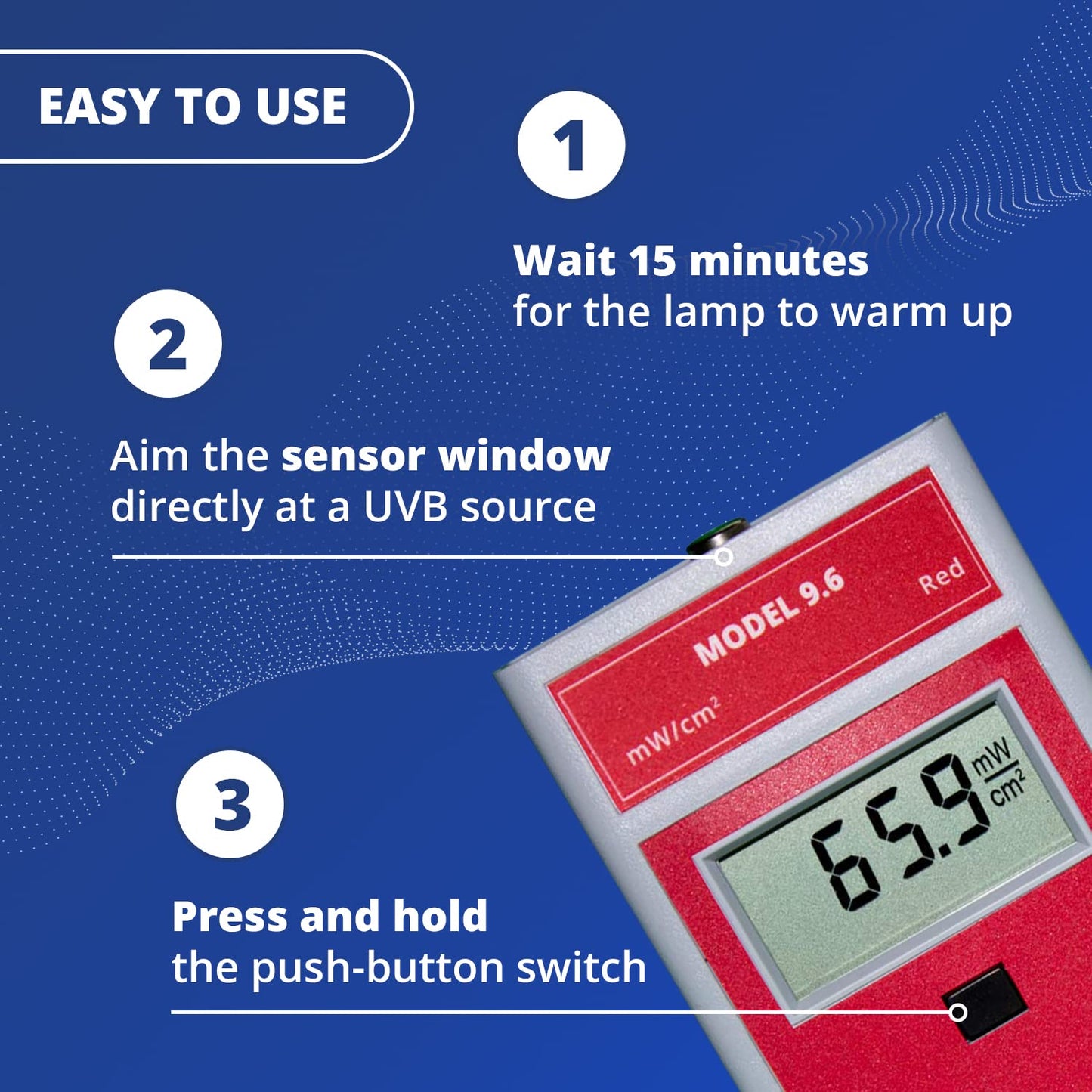 Solarmeter Model 9.6 – Red LED Light Meter for Skincare, Anti-Aging & Plant Growth
