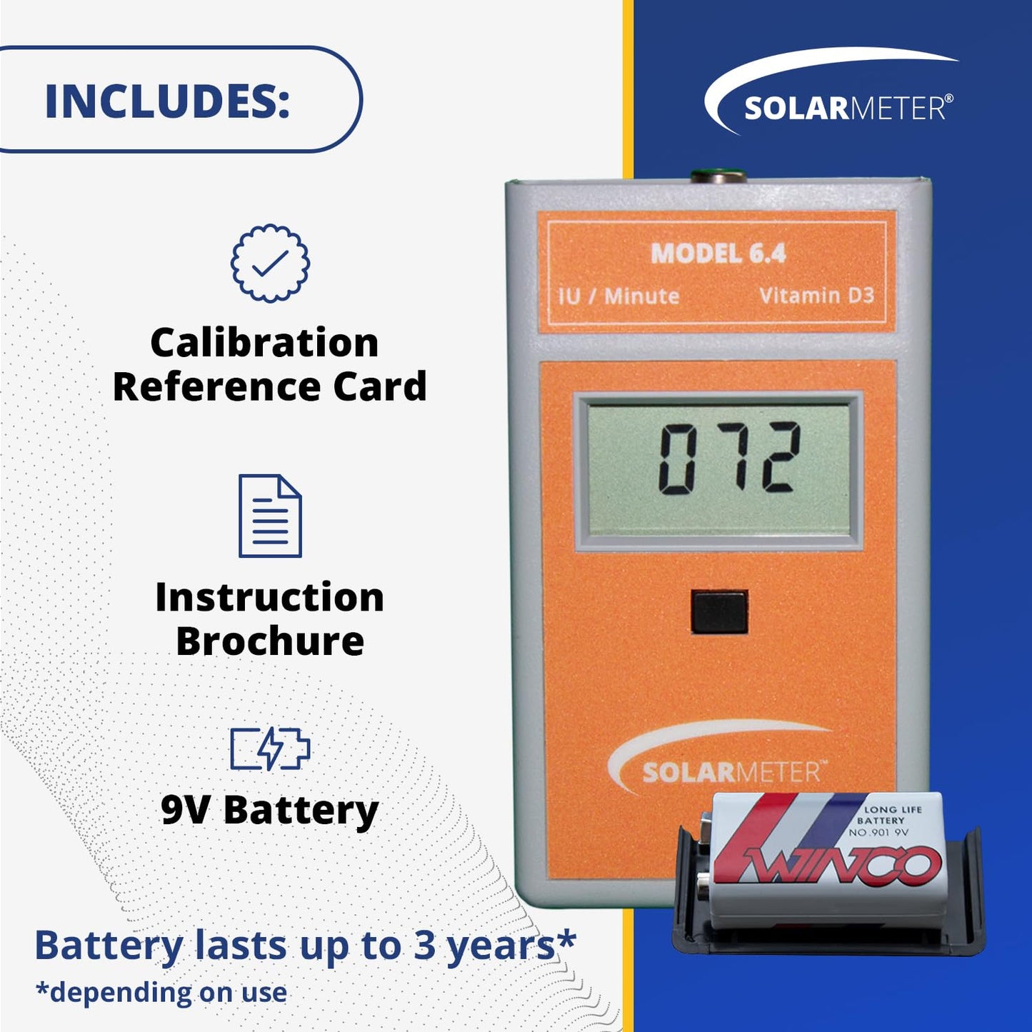 Solarmeter Model 6.4 – Vitamin D UVB Meter for Sun Exposure & Eyewear UV Testing