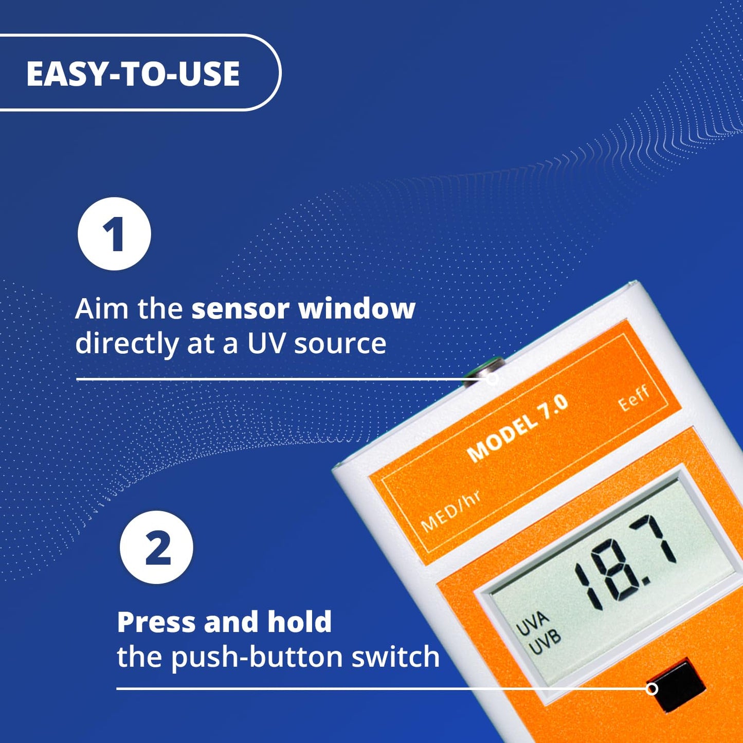 Solarmeter Model 7.0 – Erythema UV Meter for Sunburn Risk, Solar Exposure & UV Safety Monitoring