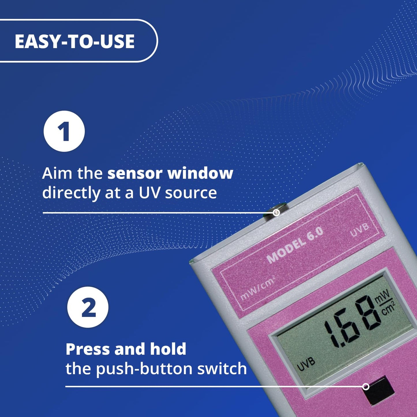 Solarmeter Model 6.0 – Standard UVB Light Meter for Lamp Testing, Phototherapy & Sunlight Monitoring