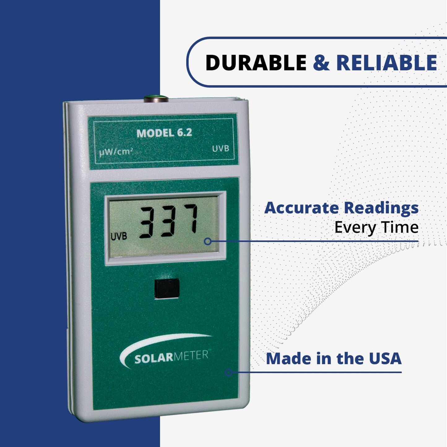Solarmeter Model 6.2 – Sensitive UVB Light Meter for Eyewear Testing, Shield Transmission & Habitat Monitoring