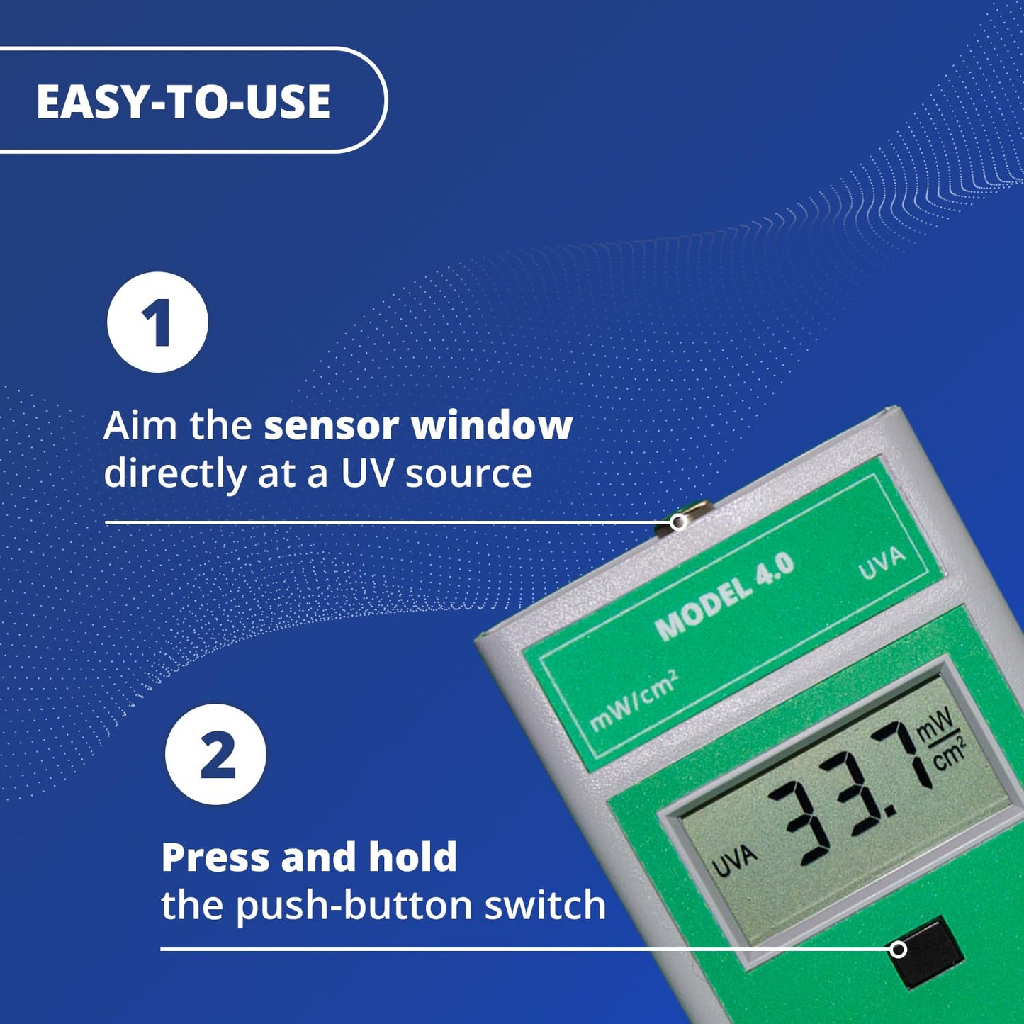 Solarmeter Model 4.0 – Standard UVA Meter for UV Lamp Testing, Acrylic Shield & Window Transmission Measurement