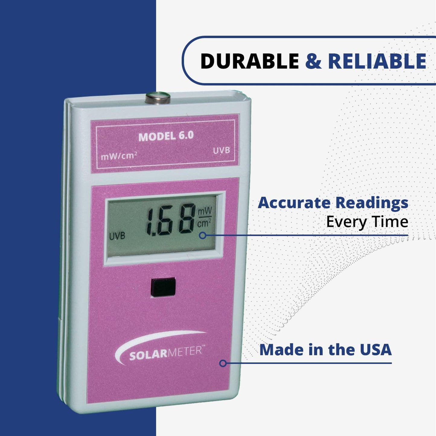 Solarmeter Model 6.0 – Standard UVB Light Meter for Lamp Testing, Phototherapy & Sunlight Monitoring
