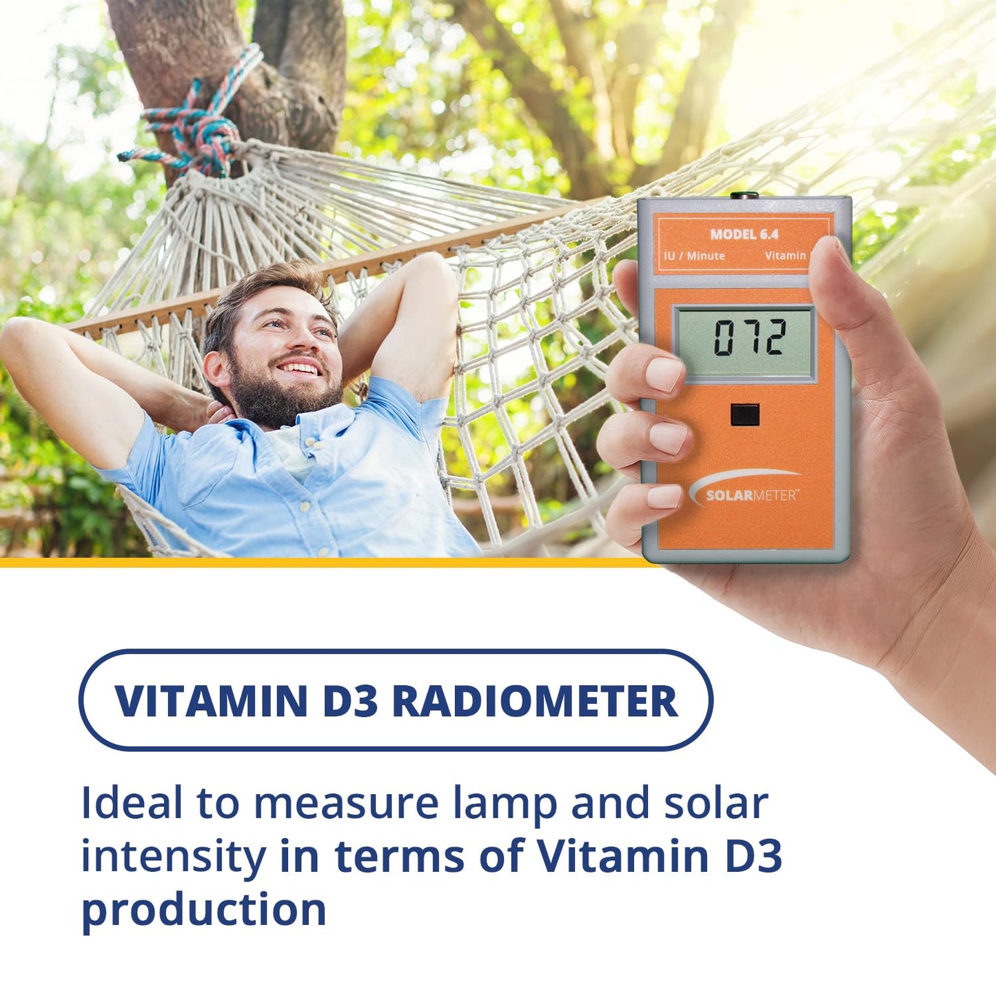 Solarmeter Model 6.4 – Vitamin D UVB Meter for Sun Exposure & Eyewear UV Testing