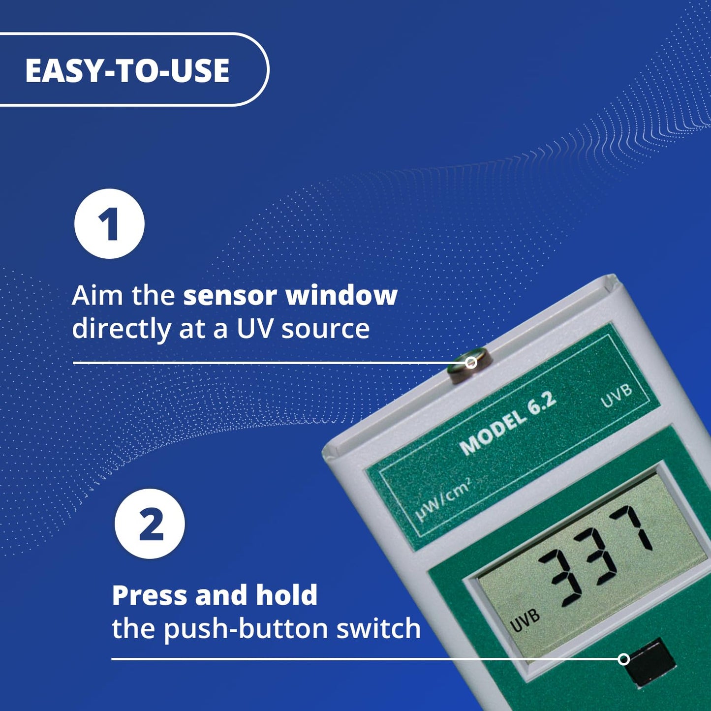 Solarmeter Model 6.2 – Sensitive UVB Light Meter for Eyewear Testing, Shield Transmission & Habitat Monitoring