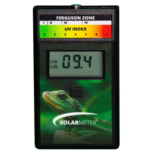 Solarmeter Model 6.5R – Handheld Reptile UV Index Meter, Digital Radiometer, Measures 280-400 nm, 0–199.9 UV Index, Made in USA, Black ABS Polymer