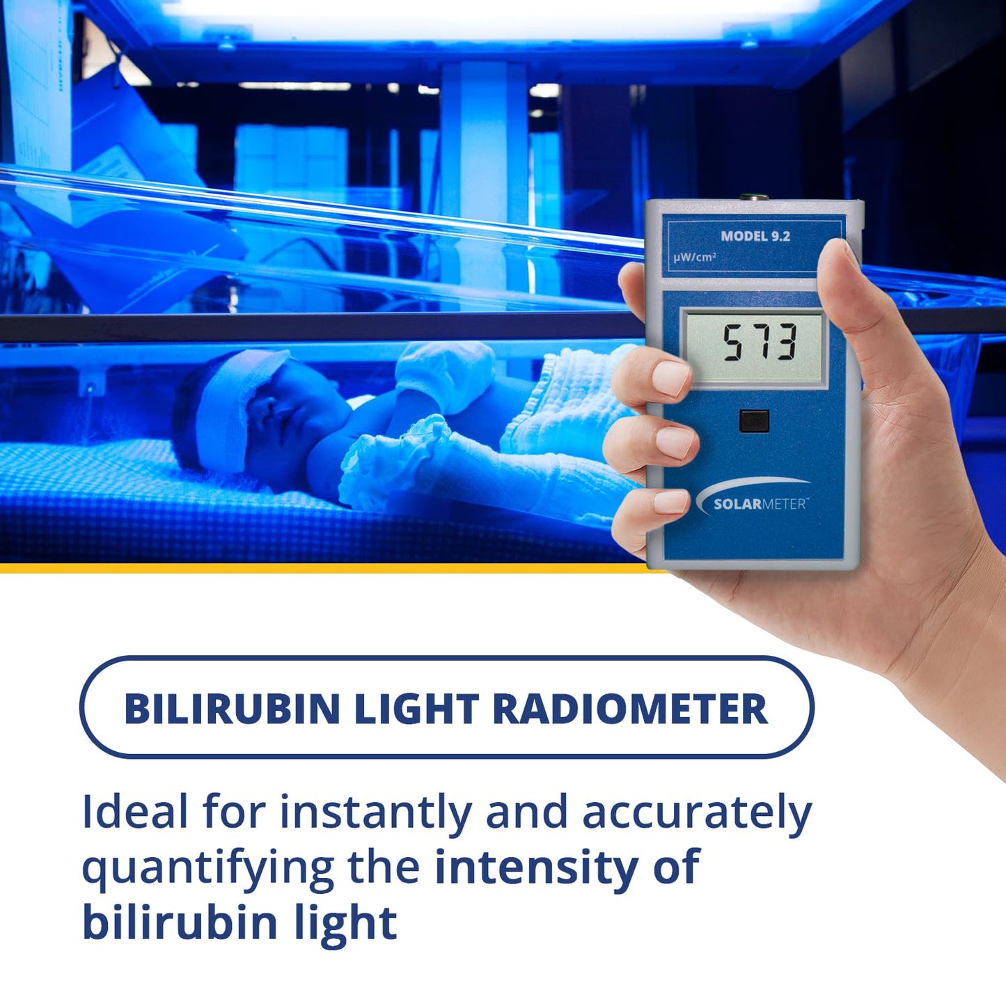 Solarmeter Model 9.2 – Bilirubin Blue Light Meter for Phototherapy & Medical Use