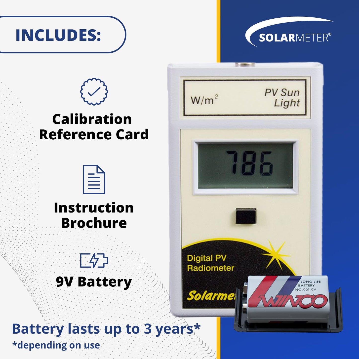 Solarmeter Model 10.0 – Global Solar Power Meter for Solar Panel Testing & Solar Irradiance Measurement