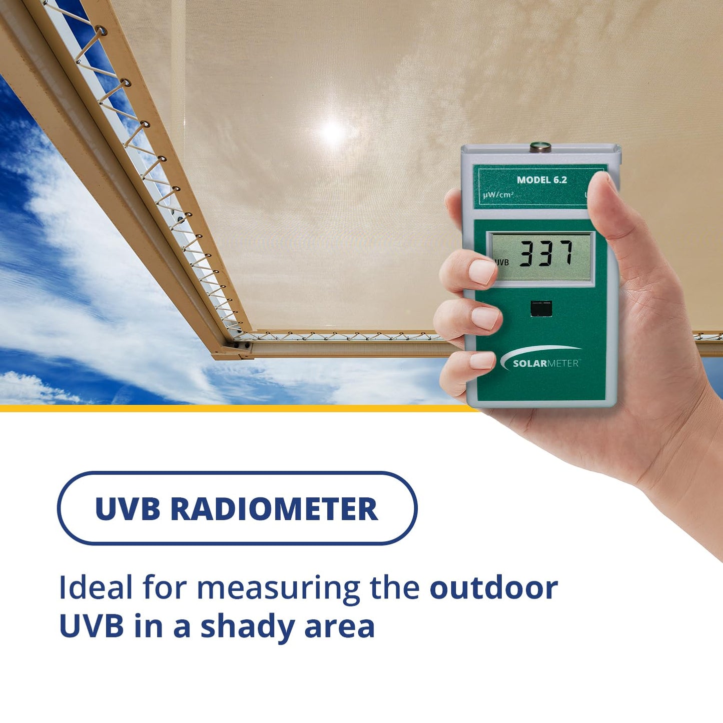 Solarmeter Model 6.2 – Sensitive UVB Light Meter for Eyewear Testing, Shield Transmission & Habitat Monitoring