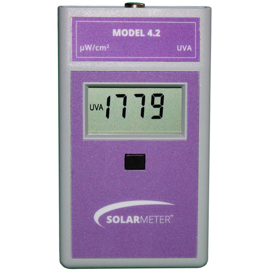 Solarmeter Model 4.2 – Sensitive Digital UVA Meter for UV Lamp & Sunlight Testing – Measures 320–400 nm, 0–1999 µW/cm² UVA