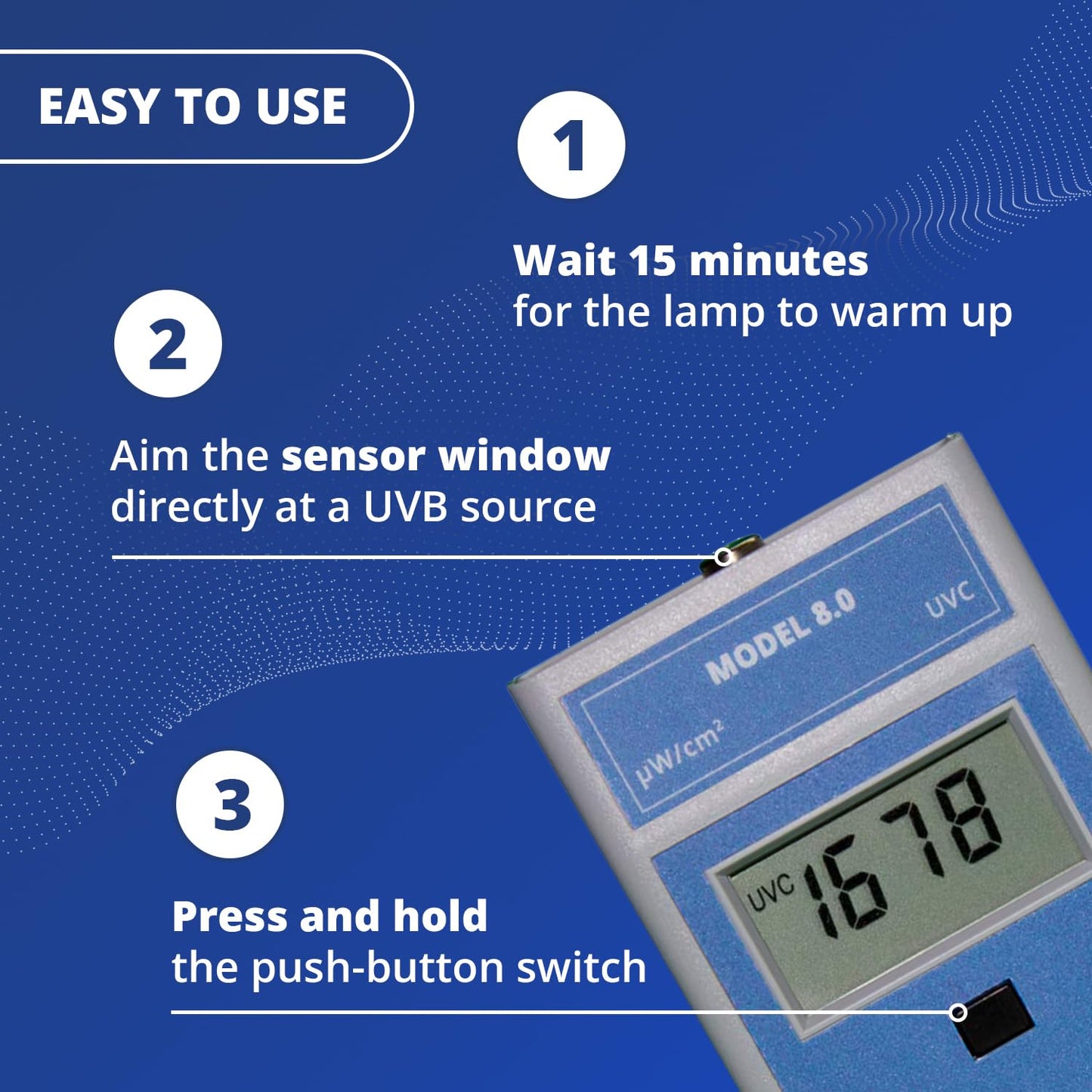 Solarmeter Model 8.0 – UVC Light Meter for Germicidal Lamp Testing
