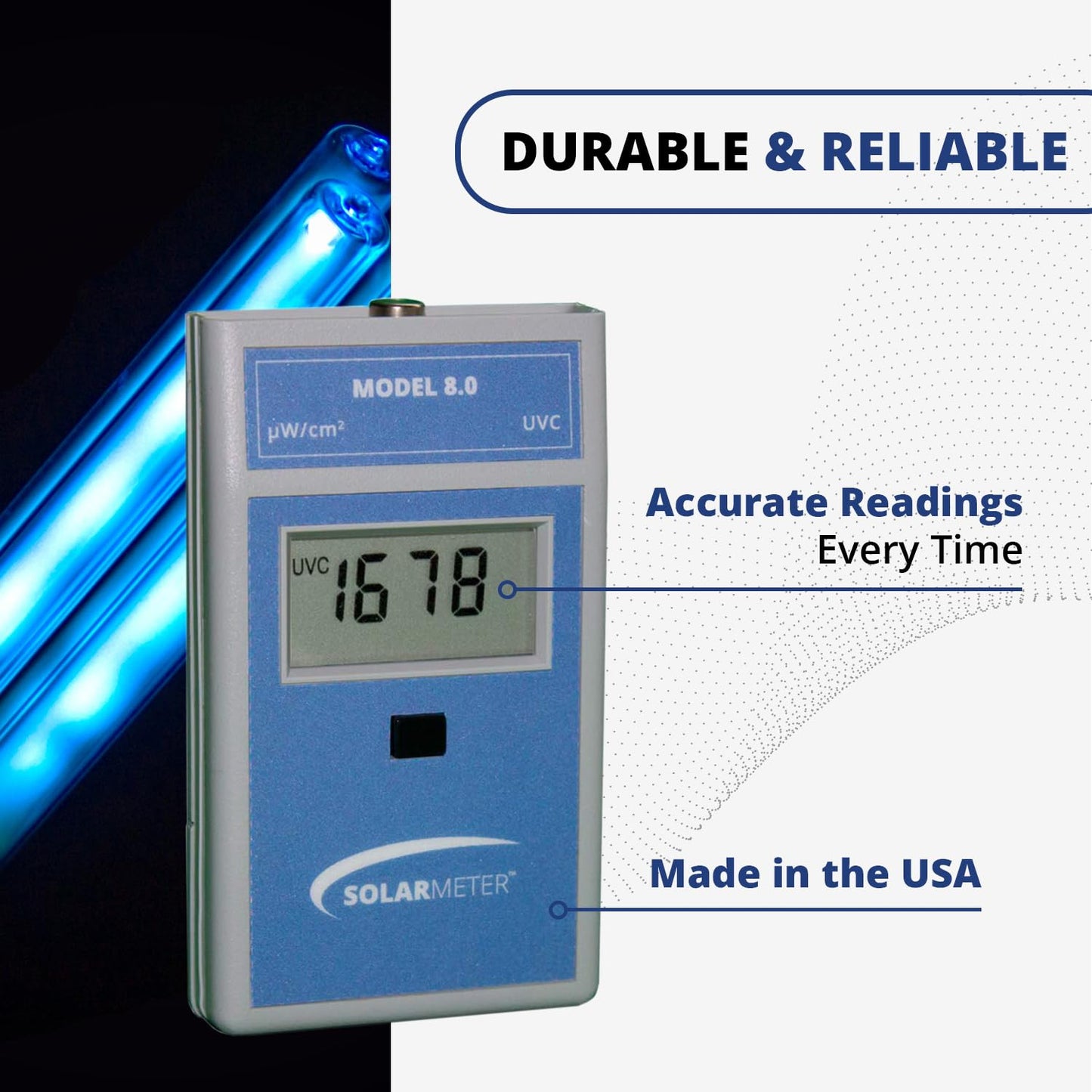 Solarmeter Model 8.0 – UVC Light Meter for Germicidal Lamp Testing